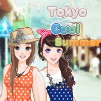 Tokyo Cool Summer,Duas amigas foram aproveitar suas férias de verão na capital do Japão, Tóquio. Prepare o look que cada uma irá vestir, utilizando as roupas, acessórios e maquiagem que elas levaram para a cidade japonesa.