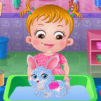 Baby Hazel Pet Care,You can play Baby Hazel Pet Care on UGameZone.com for free. 
As Baby Hazel opened the gate to enter her home, she found something lovely! It is a snow-white rabbit, who is stuck in the mud. Hazel is too young to take care of delicate bunny, so kids help her in pet care activities like bathing, feeding and building pet home. Accompany Hazel and her pet in playing some interesting outdoor games at the backyard garden.